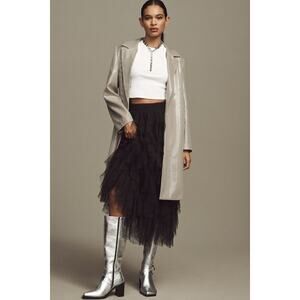 Mare Mare x Anthropologie Sequin Longline Blazer Jacket, XS